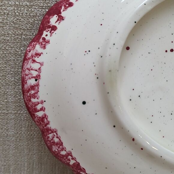 Vintage Santa's Cookies Plate Gingerbread Man Oval Scalloped Dish 1990's - Picture 6 of 9